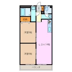 平田町駅 徒歩13分 3階の物件間取画像